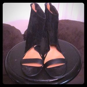 Black Suede wedges